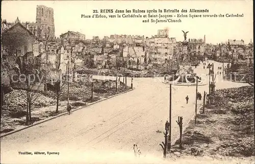 Reims Champagne Ardenne Ruines Grande Guerre Monument Truemmer 1. Weltkrieg / Reims /Arrond. de Reims