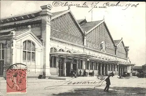 Orleans Loiret La Gare Stempel auf AK / Orleans /Arrond. d Orleans