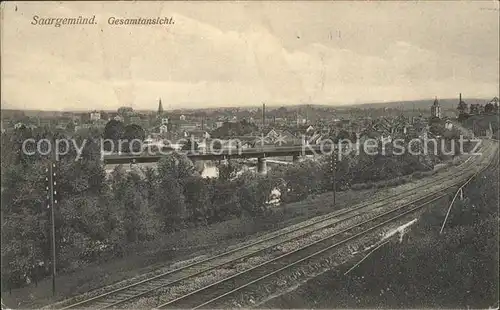Saargemuend Gesamtansicht Eisenbahn Bruecke / Sarreguemines /Arrond. de Sarreguemines