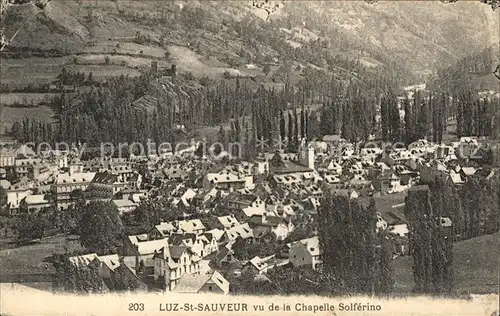 Luz-Saint-Sauveur Hautes Pyrenees Panorama vu de la Chapelle Solferino / Luz-Saint-Sauveur /Arrond. d Argeles-Gazost