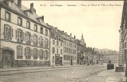 Senones Vosges Places de l'Hotel de Ville et Dom Calmet / Senones /Arrond. de Saint-Die