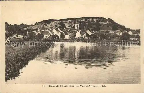 Armes Vue generale Bords de la riviere / Armes /Arrond. de Clamecy