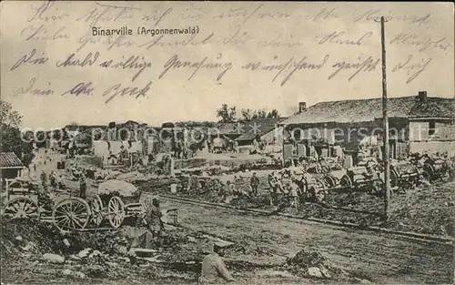 Binarville Kriegsjahre 1. Weltkrieg Argonnenwald Nr. 325 / Binarville /Arrond. de Sainte-Menehould