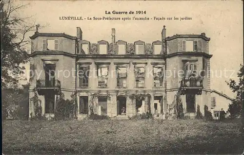 Luneville Grande Guerre 1914 Ruines Sous Prefecture Tr?mmer 1. Weltkrieg / Luneville /Arrond. de Luneville