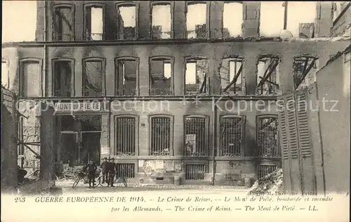 Reims Champagne Ardenne Guerre Europeenne de 1914 Le Crime de Reims Tr?mmer 1. Weltkrieg / Reims /Arrond. de Reims