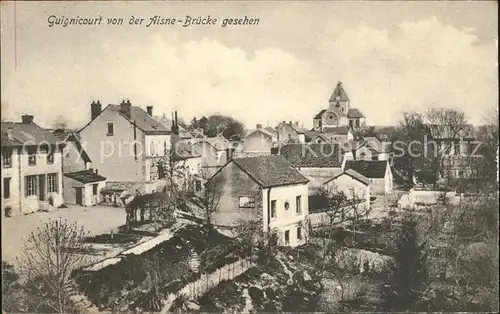 Guignicourt Blick von der Aisne Bruecke / Guignicourt /Arrond. de Laon