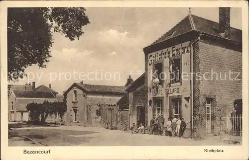 Bazancourt Marne Kirchplatz Kriegserinnerungskarte / Bazancourt /Arrond. de Reims