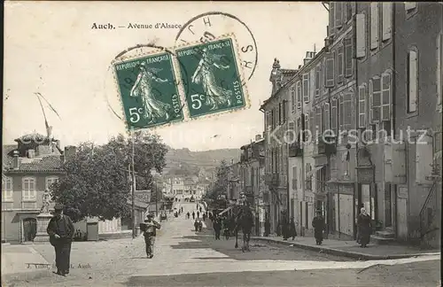 Auch Gers Avenue d'Alsace Stempel auf AK / Auch /Arrond. d Auch