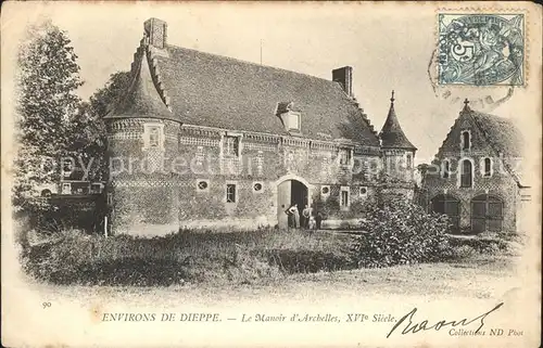 Arques-la-Bataille Le Manoir d'Archelles Stempel auf AK / Arques-la-Bataille /Arrond. de Dieppe