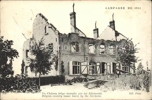 Campagne-les-Guines Chateau detruit Campagne de 1914 Grande Guerre Truemmer 1. Weltkrieg / Campagne-les-Guines /Arrond. de Calais