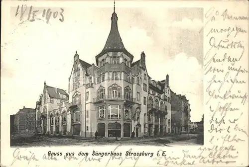 Strassburg Elsass Saengerhaus  / Strasbourg /Arrond. de Strasbourg-Ville