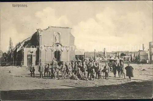 Varennes-en-Argonne Soldaten Kirche Ruine I. Landsturm-Pionier-Kompagnie XI. Armeekorps / Varennes-en-Argonne /Arrond. de Verdun