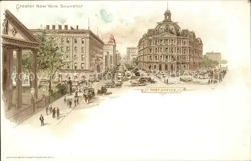 New York City Post Office Litho / New York /