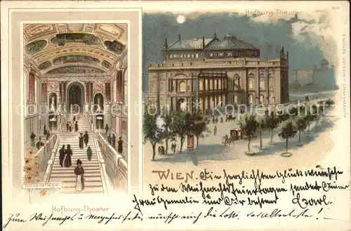 Wien Hofburg Theater Litho / Wien /Wien