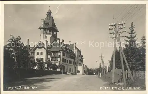 Semmering Niederoesterreich Hotel Erzh. Johann / Semmering /Niederoesterreich-Sued