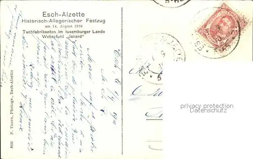 Esch-Sur-Alzette Historisch-Allegorischer Festung Tuchfabrikanten Webestuhl Jakard / Esch-Sur-Alzette /