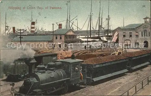Colon Colon Shipping Port Train Dampflokomotive / Colon /