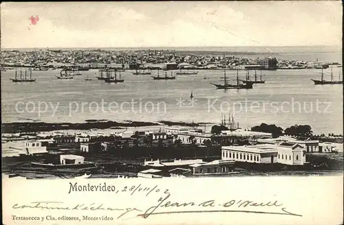 Montevideo Uruguay Panorama Hafen Schiffe / Montevideo /
