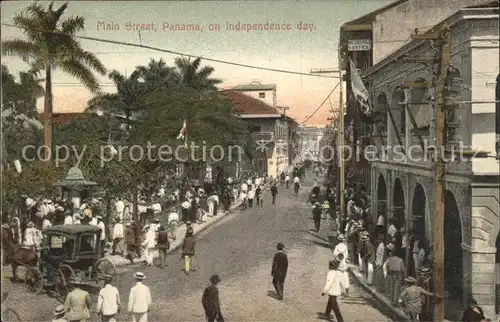 Panama City Panama Main Street on Independence Day / Panama City /