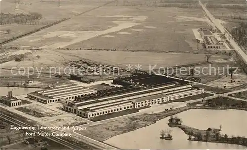 Dearborn Michigan Engineering Laboratory and Airport Fort Motor Company aerial view / Dearborn /