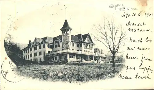 Hot Springs Virginia Hotel Alphin / Hot Springs /