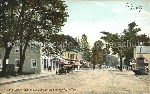 Long Branch New Jersey Broadway showing Post Office / Long Branch /