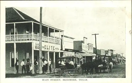 Skidmore Texas Main Street Pferdekutsche / Skidmore /