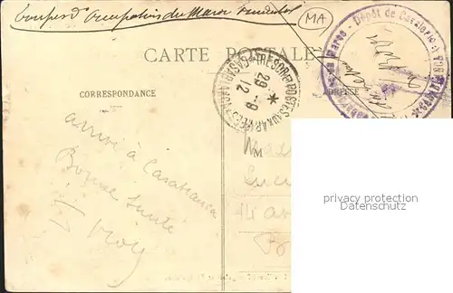 Casablanca Tirailleurs Senegalais et Senegalaises Scenes et Types Collection Le Maroc illustre / Casablanca /