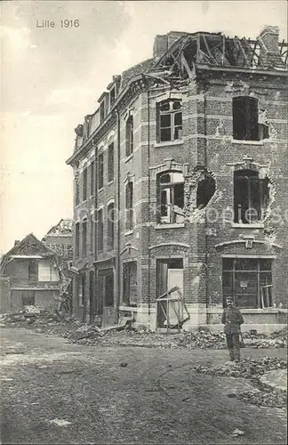 Lille Nord Zerstoerte Haeuser Truemmer 1. Weltkrieg / Lille /Arrond. de Lille