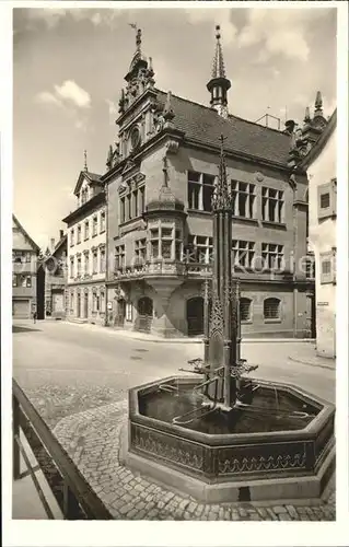 Messkirch Rathaus Marktbrunnen / Messkirch /Sigmaringen LKR