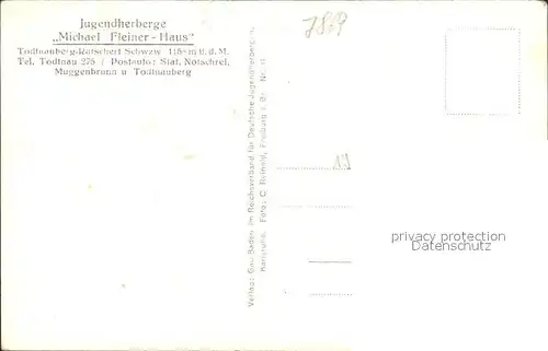 Todtnauberg Jugendherberge Michael Fleiner Haus / Todtnau /Loerrach LKR