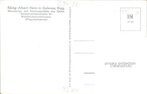Gelenau Erzgebirge Fliegeraufnahme Koenig Albert Heim / Gelenau Erzgebirge /Erzgebirgskreis LKR