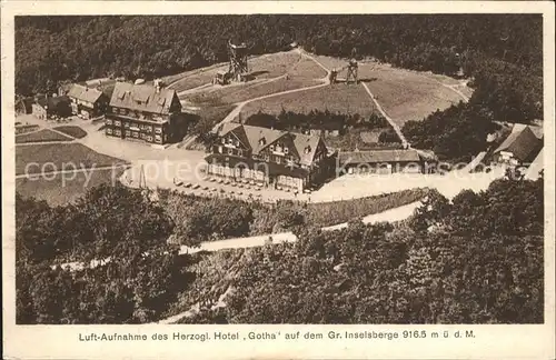 Brotterode Fliegeraufnahme Hotel Gotha Inselsberge / Brotterode /Schmalkalden-Meiningen LKR