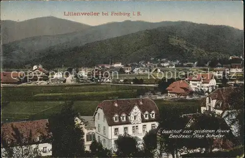 Littenweiler Gasthaus zur goldenen Krone Max Schuler / Freiburg im Breisgau /Breisgau-Hochschwarzwald LKR