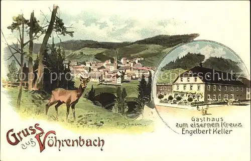 Voehrenbach Gasthaus zum eisernen Kreuz Engelbert Keller / Voehrenbach /Schwarzwald-Baar-Kreis LKR
