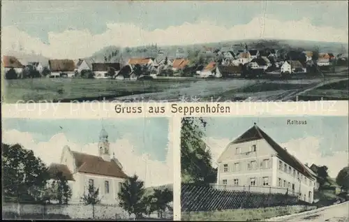 Seppenhofen Kirche Rathaus / Loeffingen /Breisgau-Hochschwarzwald LKR