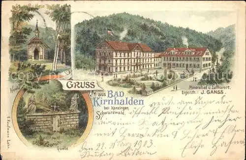 Kenzingen Bad Kirnhalden J. Ganss / Kenzingen /Emmendingen LKR