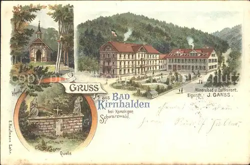 Bad Kirnhalden mit Quelle J. Ganss / Kenzingen /Emmendingen LKR