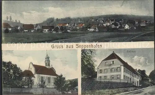 Seppenhofen Rathaus Kirche / Loeffingen /Breisgau-Hochschwarzwald LKR