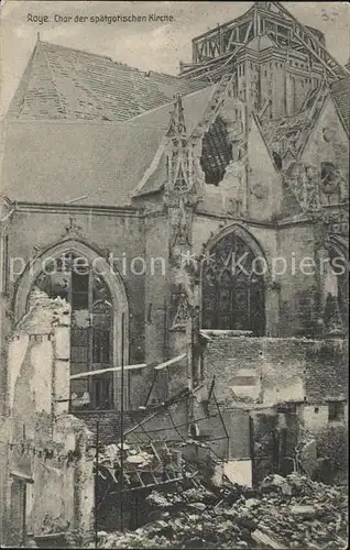 Roye Haute-Saone Chor der spaetgotischen Kirche Truemmer 1. Weltkrieg Nr. 842 / Roye /Arrond. de Lure