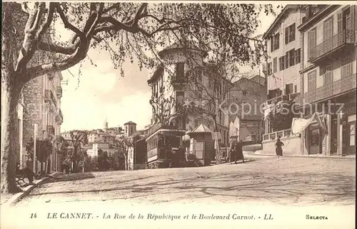 Le Cannet Alpes-Maritimes Rue de la Republique et Boulevard Carnot / Le Cannet /Arrond. de Grasse