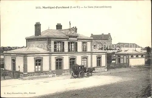 Martigne-Ferchaud La Gare Pferdekutsche / Martigne-Ferchaud /Arrond. de Rennes