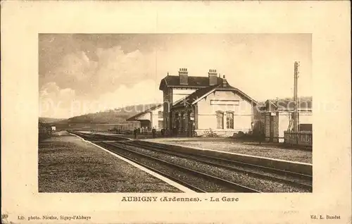 Aubigny-les-Pothees La Gare Chemin de Fer / Aubigny-les-Pothees /Arrond. de Charleville-Mezieres