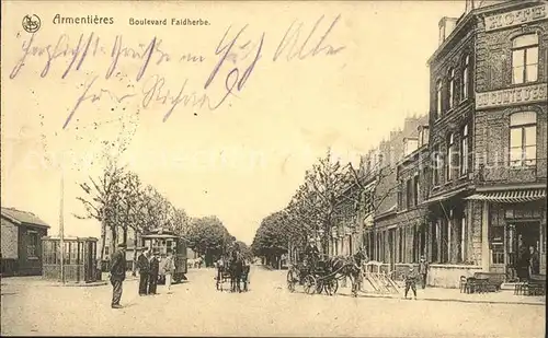 Armentieres Boulevard Faidherbe Tram Pferdekutsche / Armentieres /Arrond. de Lille