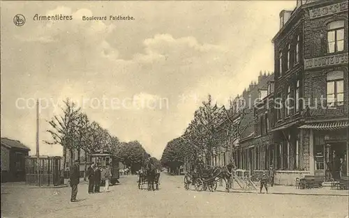 Armentieres Boulevard Faidherbe Tram Pferdekutsche / Armentieres /Arrond. de Lille