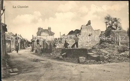Le Chatelet-sur-Retourne Ruines Grande Guerre 1. Weltkrieg / Le Chatelet-sur-Retourne /Arrond. de Rethel