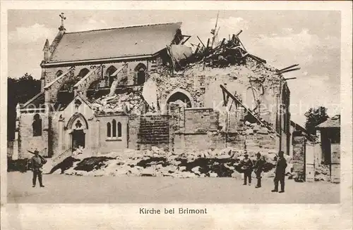 Brimont zerstoerte Kirche 1. Weltkrieg / Brimont /Arrond. de Reims