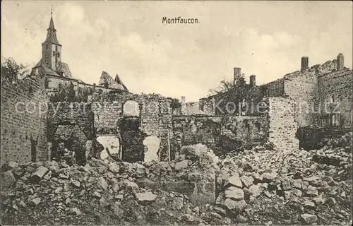 Montfaucon Aisne Ruines Grande Guerre Truemmer 1. Weltkrieg Nr. 170 / Montfaucon /Arrond. de Chateau-Thierry