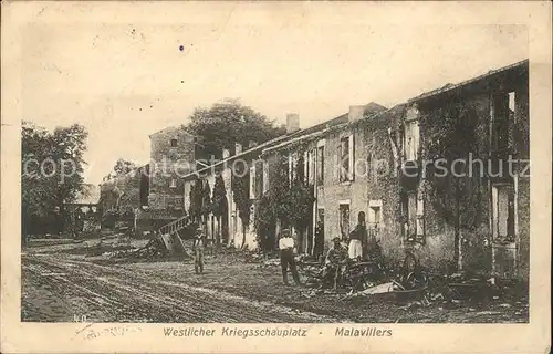 Malavillers Westlicher Kriegsschauplatz 1. Weltkrieg / Malavillers /Arrond. de Briey