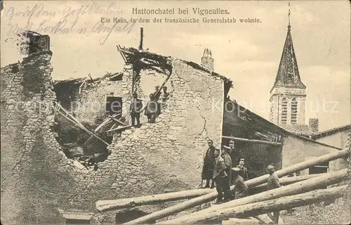 Hattonchatel Zerstoertes Haus franzoesische Generalstab 1. Weltkrieg / Vigneulles-les-Hattonchatel /Arrond. de Commercy